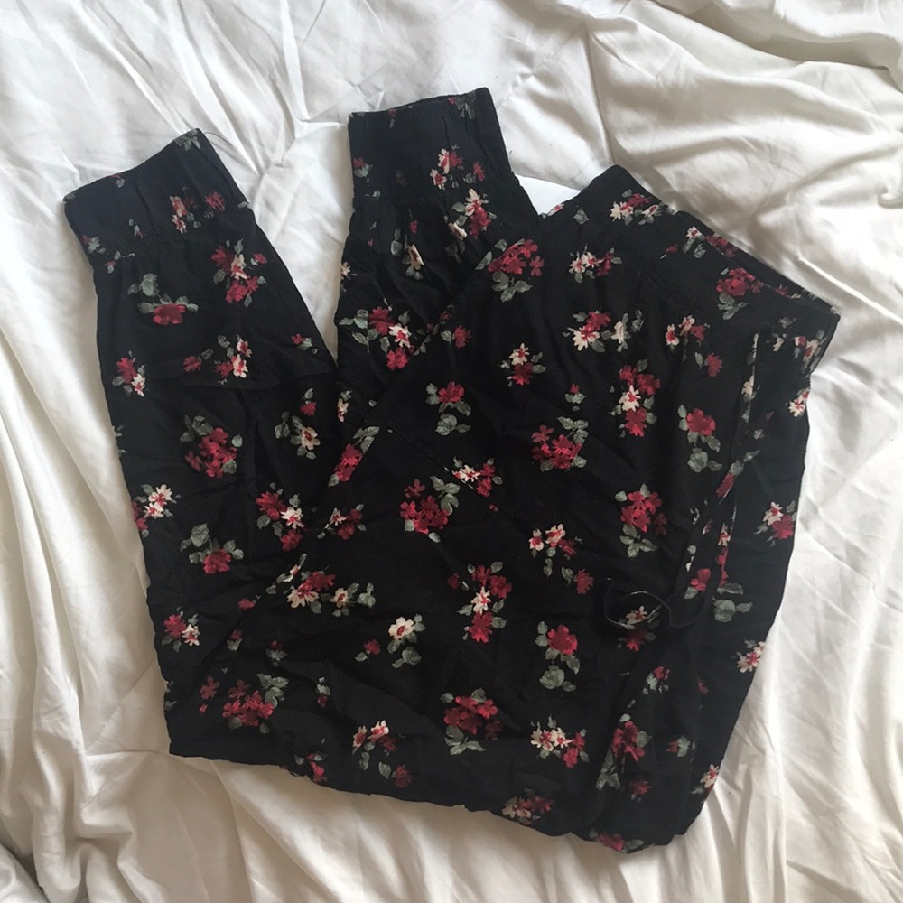Floral joggers